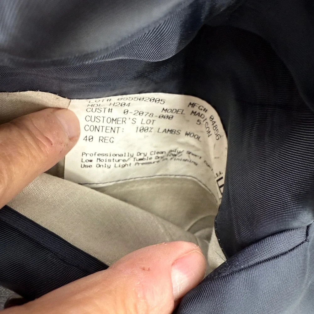 Hickey Freeman Blazer 40R Madison Sport Coat Brown‎ LambsWool 2 Button *flaws*